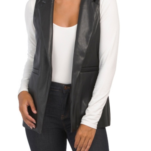 Sincerely Jules Black Blazer Vest. Size Large - Picture 1 of 7